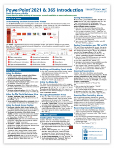PowerPoint 2021 and 365 Introductory Quick Reference Guide – TeachUcomp ...